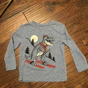 Long Sleeve Shirt. Dinosaur w/ Sunglasses on Skis. Jumping Beans. Size 4T